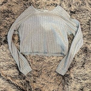 F21 Cropped Long Sleeve Lounge Top